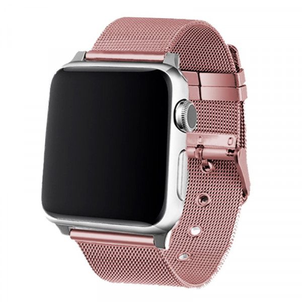 Correa COOL para Apple Watch Series 1 / 2 / 3 / 4 / 5 / 6 / 7 / 8 / 9 / SE (42 / 44 / 45 mm) Metal Rosa