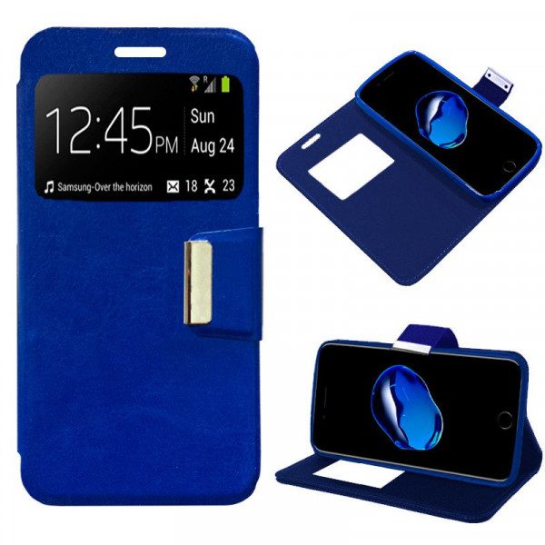 Funda COOL Flip Cover para iPhone 7 Plus / iPhone 8 Plus Liso Azul Barato. Original