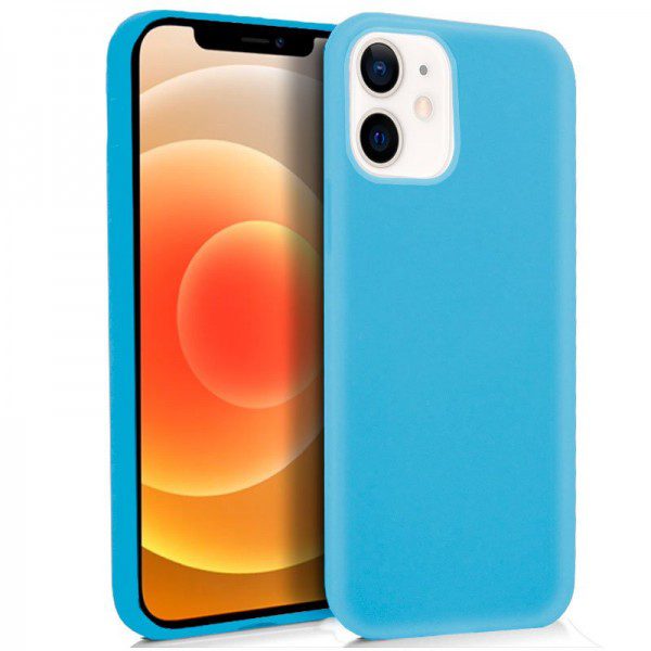 Funda Silicona iPhone 12 mini (Celeste) Barato. Original