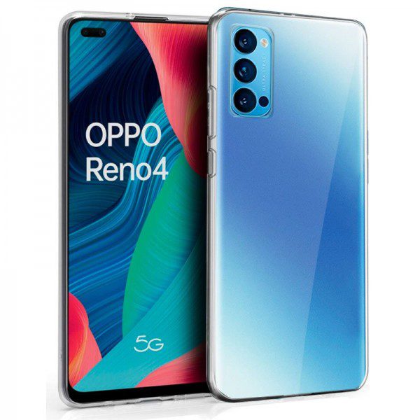 Funda Silicona Oppo Reno 4 (Transparente) Barato. Original