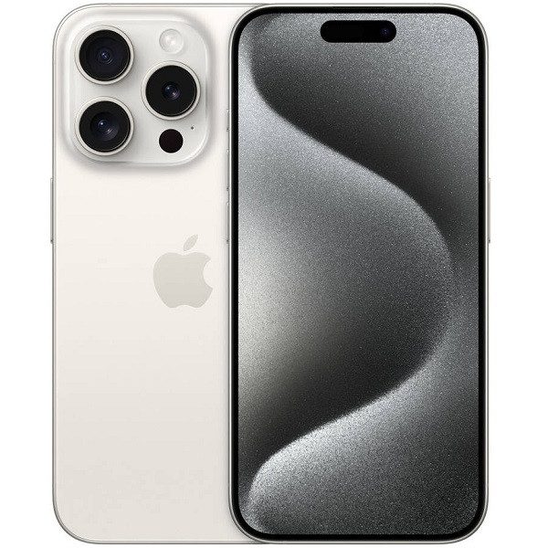 El iPhone 15 Pro Max 256GB blanco está fabricado en Titanio que es un material muy resistente y ligero. La parte trasera es de vidrio mate texturizado y la delantera de Ceramic Shield. Preparado contra salpicaduras de agua y polvo. Con pantalla OLED Super Retina XDR de 6.7 pulgadas y 120 Hz de frecuencia de actualización para conseguir el máximo rendimiento gráfico. Interfaz con Dynamic Island preparada para mostrar alertas y actividades en tiempo real. La pantalla del dispositivo está siempre activa. Equipado con el chip A17 Bionic que es el más potente y rápido del mercado ofreciendo una autonomía de hasta 24 horas. Podrás hacer fotos en alta resolución gracias a su cámara principal de 48Mpx o hacer fotos muy nítidas con primeros planos gracias al zoom de su teleobjetivo x5. En la parte lateral lleva un botón personalizable para acceder a las aplicaciones de forma rápida. Con conector USB-C que permite cargar tu iPad o Mac con el mismo cable que el IPhone 15 Pro Max. Diseñado para proteger tu privacidad y tus datos. Con las mejores prestaciones como Emergencia SOS vía satélite o detención de accidentes. Hecho con materiales reciclables.