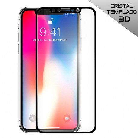 Protector Pantalla Cristal Templado iPhone X / iPhone XS / iPhone 11 Pro (FULL 3D Negro) Barato. Original