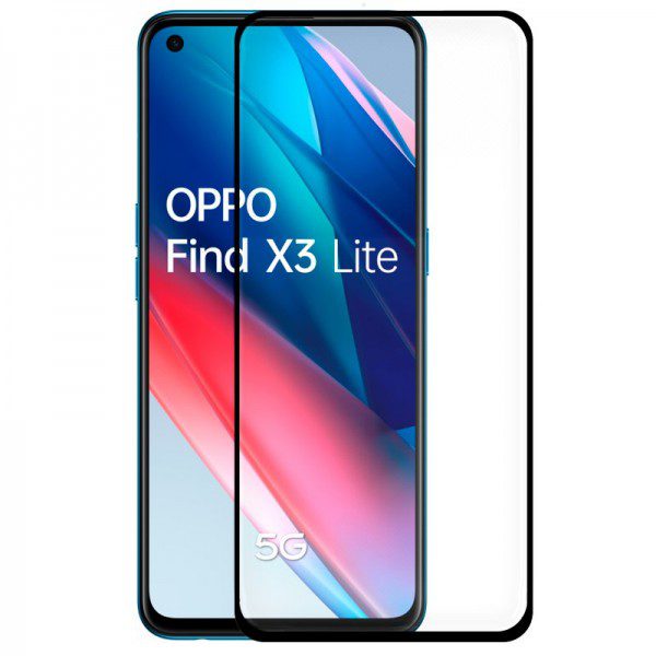 Protector Pantalla Cristal Templado COOL para Oppo Find X3 Lite / Find X5 Lite (FULL 3D Negro)