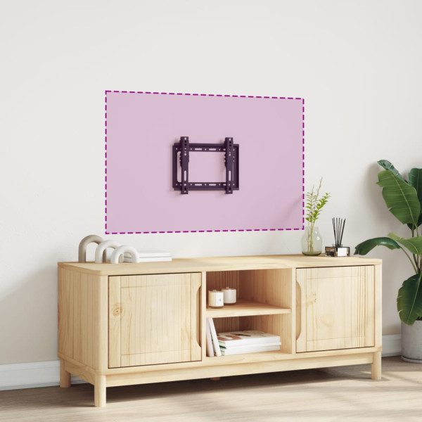 lo que permite ahorrar espacio y tener un aspecto limpio y elegante.Ahorro de espacio: El diseño montado en la pared maximiza el espacio no utilizado y crea un uso más eficiente de tu salón. Información útil:Asegúrate de que tu televisor tiene cuatro orificios de montaje roscados en la parte posterior de la pantalla. Recomendamos medir las distancias entre el orificio VESA de la TV antes de la compra para garantizar la compatibilidad.Asegúrate de que el ancho de tu TV cabe en el soporte.Ofrecemos varios tornillos y espaciadores que se adaptan a tu TV