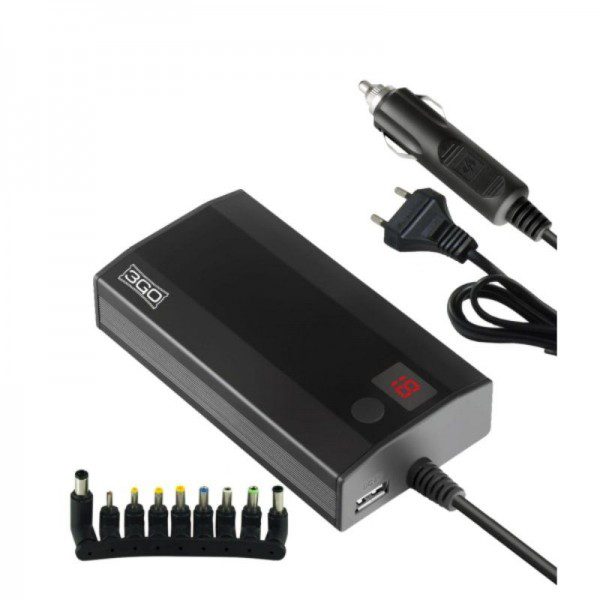 El Cargador de Portátil 3GO Alim90C2 90W negro es un accesorio esencial para aquellos que necesitan mantener su computadora portátil siempre cargada y lista para usar. Con una potencia de 90W