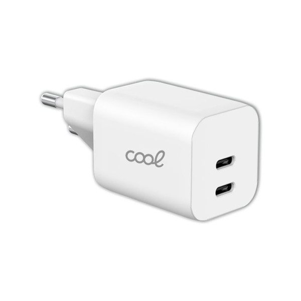Cargador Red Universal Ultra Fast PD Dual (2x Tipo-C) COOL (35W) Blanco